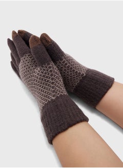 Robert Wood Knitted Gloves  - Image 1