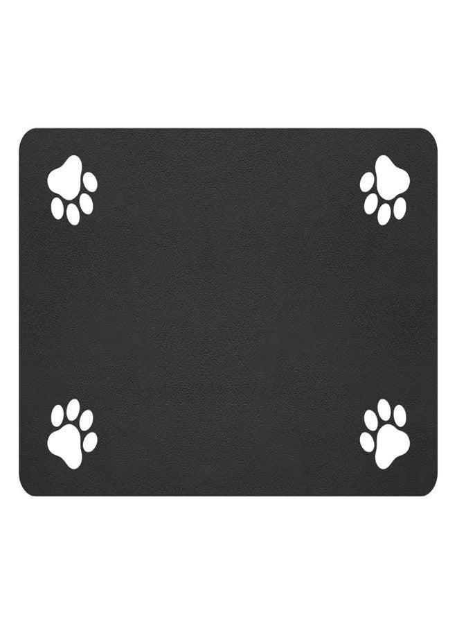 DK177 Pet Feeding Mat-Absorbent Pet Placemat for Food and Water Bowl, with Waterproof Rubber Backing, Quick Dry Water Dispenser Mat for Dog and Cat (27"x17", Black) - Image 1