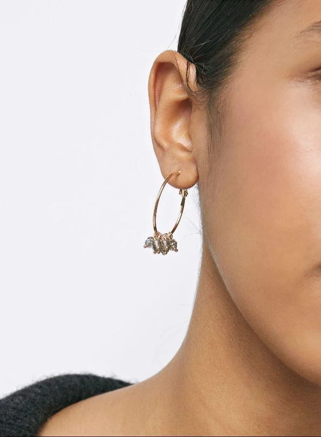 بارفوا أقراط الحلقة الذهبية