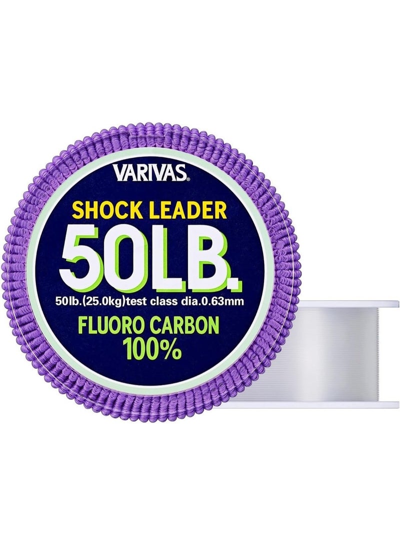 VARIVAS Shock Leader, Fluorocarbon Fishing Line, Invisible 0.52mm Leader Line, 30m Professional PE Line for Saltwater, Jigging, Casting - Image 1