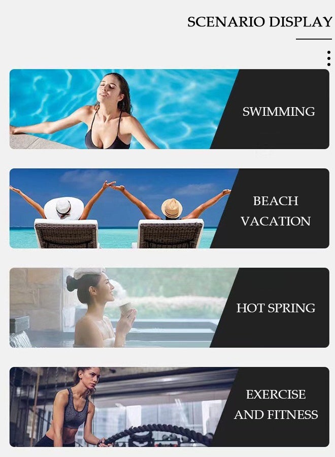 DUNISO منشفة شاطئ كبيرة الحجم، 150*75 سم مناشف شاطئ ميكروفايبر، منشفة سريعة التجفيف للسباحين، مناشف شاطئ مقاومة للرمال للبالغين والأطفال، مناشف بركة رائعة ملحقات شاطئية منشفة ماصة للسفر والسباحة واليوغا - Image 3