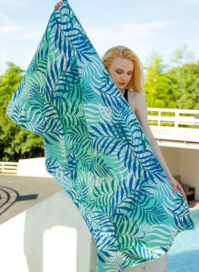 DUNISO منشفة شاطئ كبيرة الحجم، 150*75 سم مناشف شاطئ ميكروفايبر، منشفة سريعة التجفيف للسباحين، مناشف شاطئ مقاومة للرمال للبالغين والأطفال، مناشف بركة رائعة ملحقات شاطئية منشفة ماصة للسفر والسباحة واليوغا - Image 4