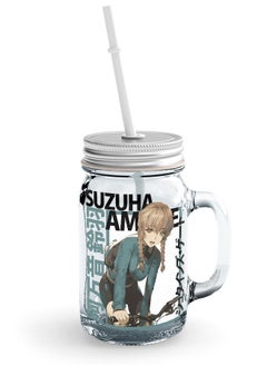 Steins Gate Jar Steins Gate Glass Jar Suzuha Amane Glass with Straw and LidSuzuha Fan Cosplay Steins;Gate-Waifu Anime