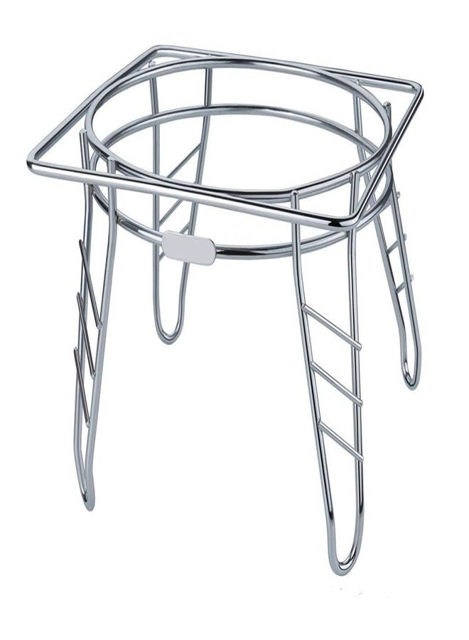 DHAVAL KAVID Heavy Duty Stainless Steel Matka Stand for Water Dispenser & Plant Pots | Chrome Plated Anti-Rust Pot Rack | Freestanding Kitchen, Balcony, Garden & Outdoor Stand - Image 5
