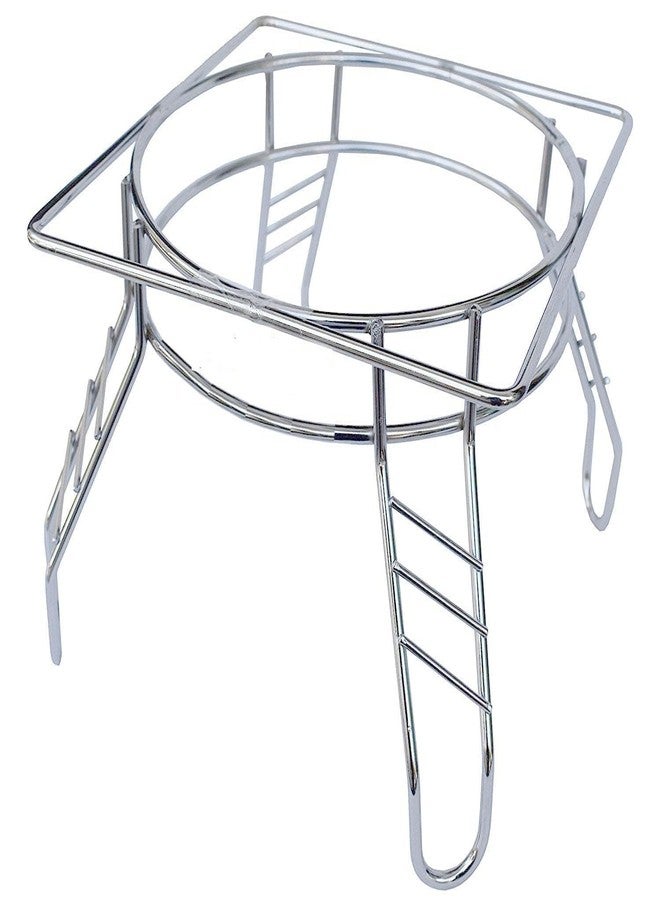 DHAVAL KAVID Heavy Duty Stainless Steel Matka Stand for Water Dispenser & Plant Pots | Chrome Plated Anti-Rust Pot Rack | Freestanding Kitchen, Balcony, Garden & Outdoor Stand - Image 3