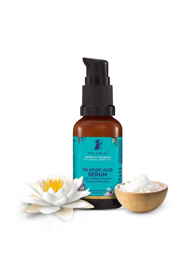 PILGRIM 2% Kojic Acid Serum For Face (30 Ml) With 1% Alpha Arbutin & Korean White Lotus For Acne & Darks Spots Antipigmentation Face Serum For Men & Women For All Skin Types  - Image 2