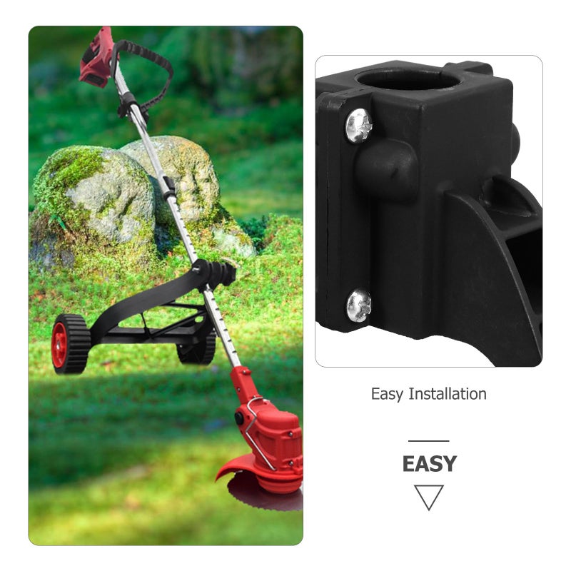 Black And Red Detachable Replacement Wheel For Lawn Mower Weeder And Trimmer - Image 4