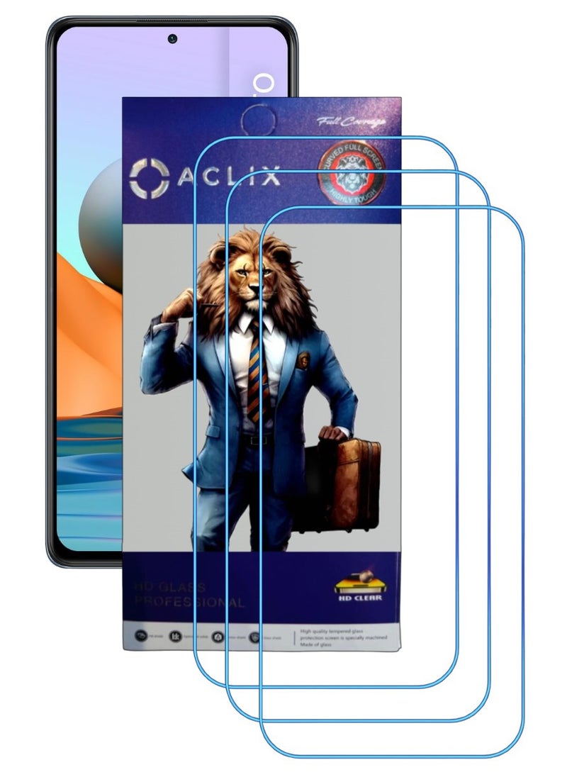 ACLIX 3 Pieces Antistatic ESD Dustproof Premium Quality High Definition Clear Tempered Glass Screen Protector Designed For Xiaomi Redmi Note 10 Pro - Image 1