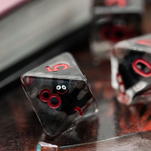 Cusdie 7Die Dice DND Polyhedral Dice Set Filled with Animal for Halloween Role Playing Game DD DiceBat - Image 5