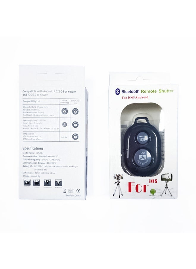 Wireless Bluetooth Remote Control Android IOS System Adapter Phone Selfie Bluetooth Selfie-Color:B White + Box [full Inspection] - Image 3