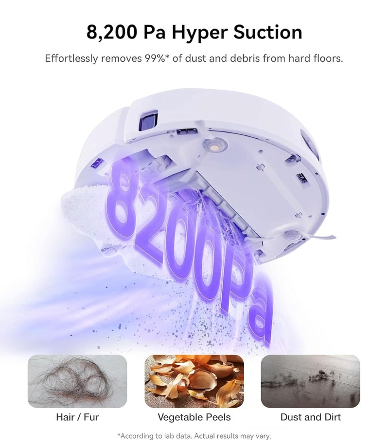 NARWAL NARWAL Freo X Ultra Robot Vacuum Mop Combo 8200Pa Suction Auto Mop DryingWashing ZeroTangling DirtSense MaintenanceFree Base 3D Mapping Google Home Alexa Siri Compatible  - Image 3