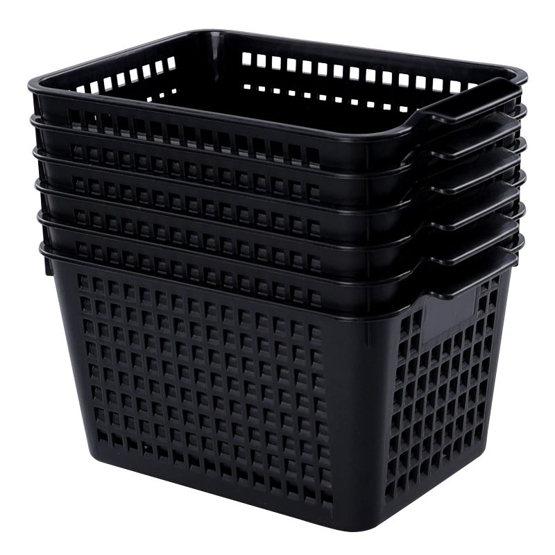 Vababa 6-Pack Plastic Storage Basket, Storage Bins for Pantry - Image 1