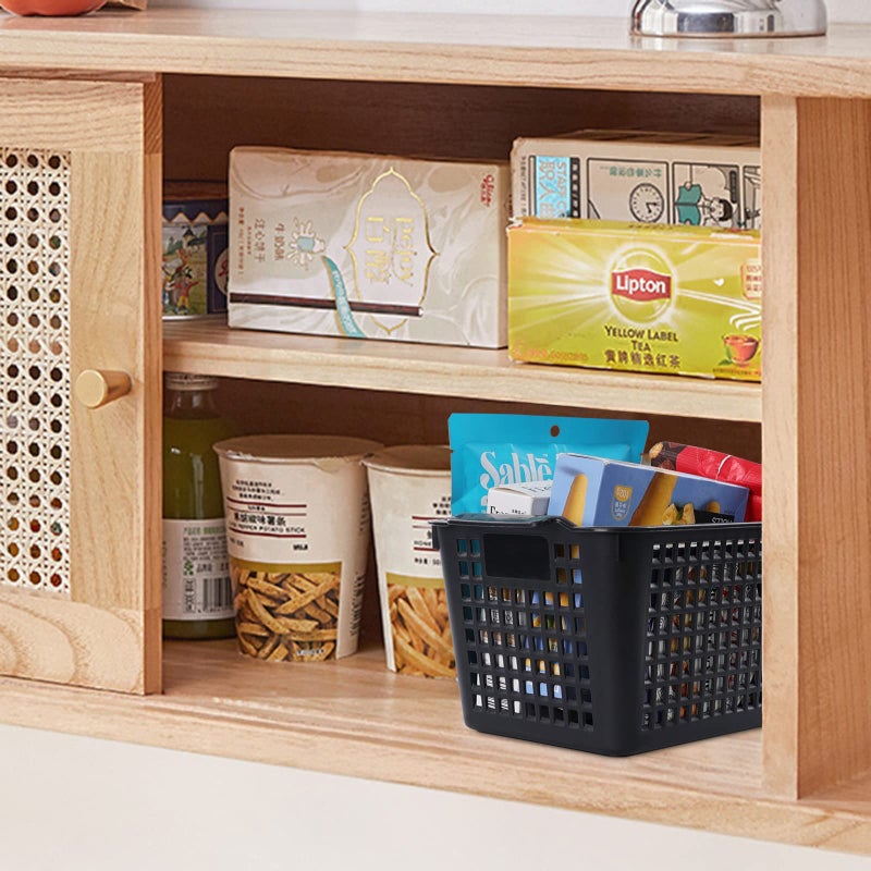 Vababa 6-Pack Plastic Storage Basket, Storage Bins for Pantry - Image 4