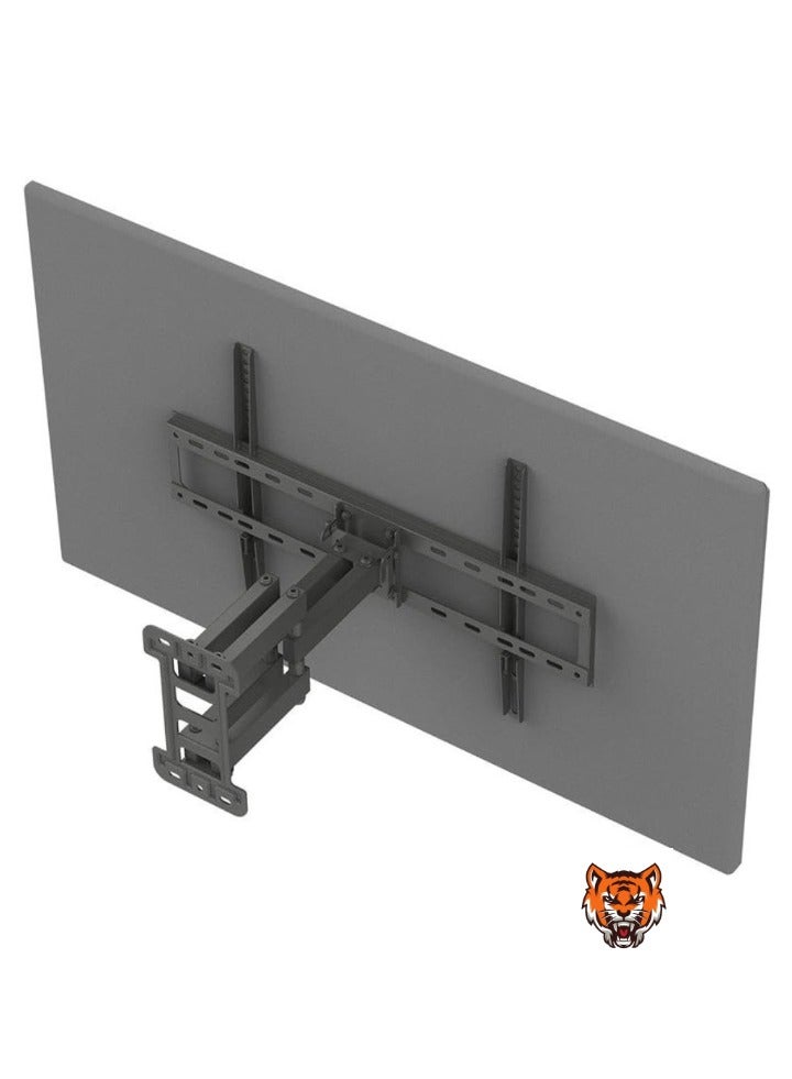 TIGER حامل تلفاز حائط متحرك بالكامل للتلفزيونات حتى 70 بوصة، يدعم حتى 99 رطل، أنماط VESA حتى 600x400 مم، دوار، أسود - Image 2