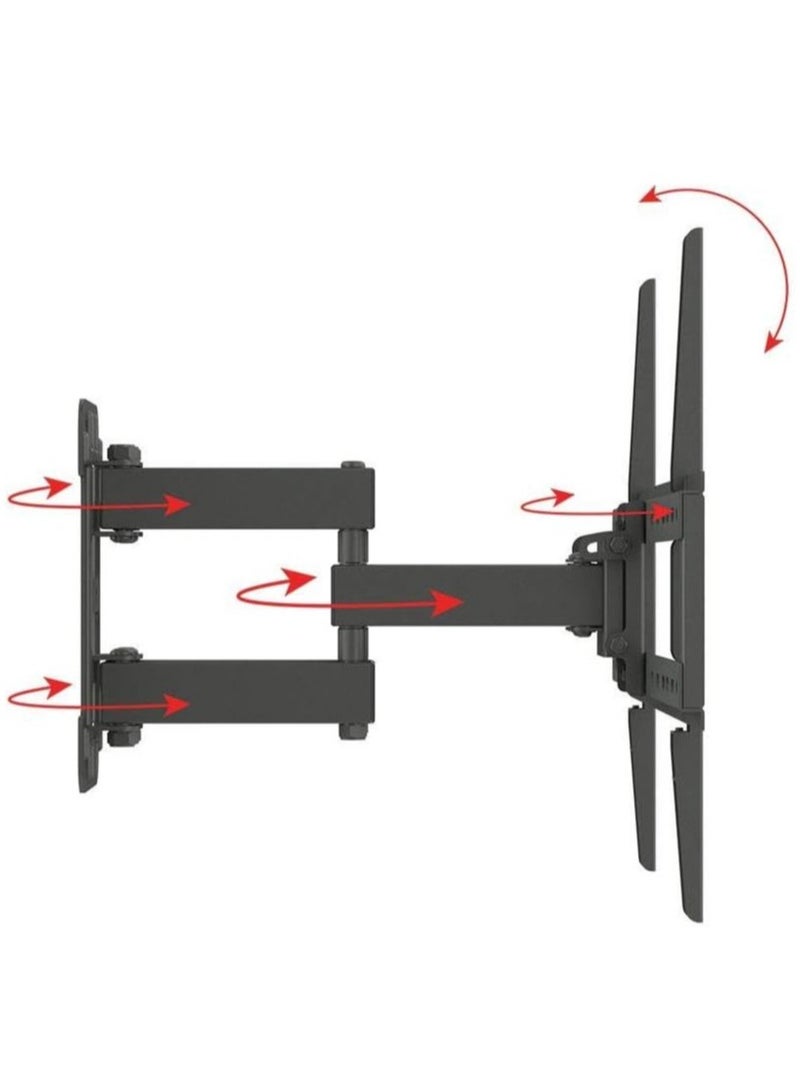 TIGER حامل تلفاز حائط متحرك بالكامل للتلفزيونات حتى 70 بوصة، يدعم حتى 99 رطل، أنماط VESA حتى 600x400 مم، دوار، أسود - Image 3