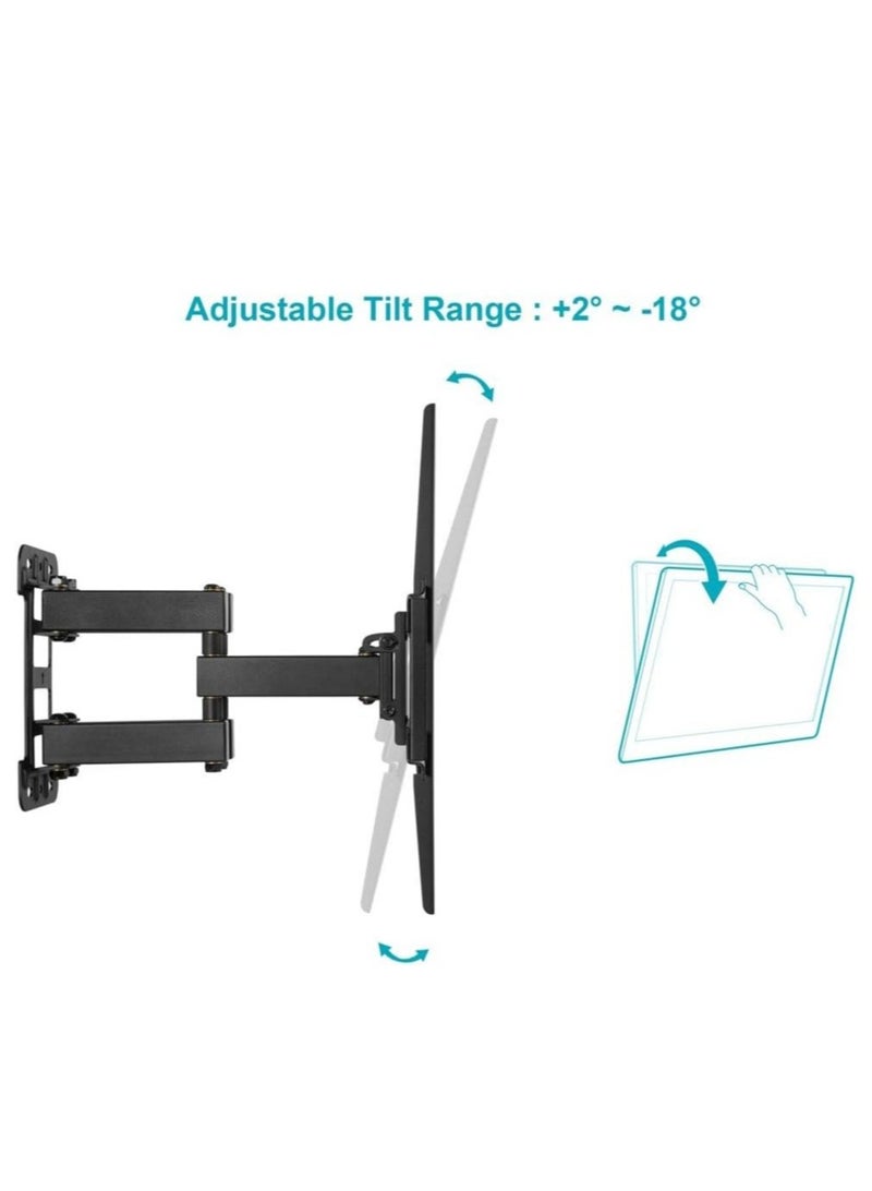 TIGER حامل تلفاز حائط متحرك بالكامل للتلفزيونات حتى 70 بوصة، يدعم حتى 99 رطل، أنماط VESA حتى 600x400 مم، دوار، أسود - Image 5