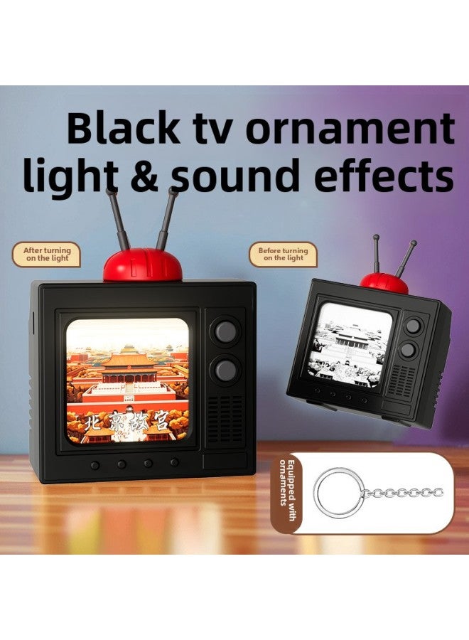 Hand-made Ornaments Fashion Blind Box Toy Doll Enterprise Ip Mascot Resin Plastic Pvc Doll Straight Hair-Color:[color Box] Color Changing Tv (beautiful Style) Black  - Image 1
