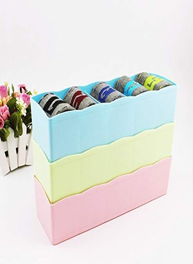 FLIPZON Multipurpose Plastic Storage Drawer for Socks Undergarments, Multiuse Portable Storage Organizer for Gloves, Handkerchiefs, Masks (Small) (Pack of 3) - Image 4