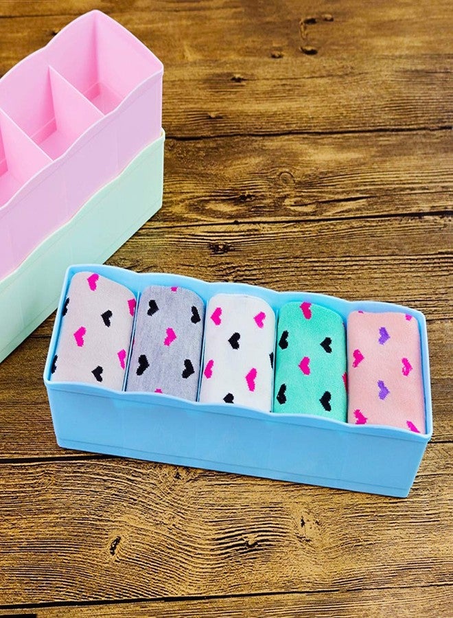 FLIPZON Multipurpose Plastic Storage Drawer for Socks Undergarments, Multiuse Portable Storage Organizer for Gloves, Handkerchiefs, Masks (Small) (Pack of 3) - Image 5