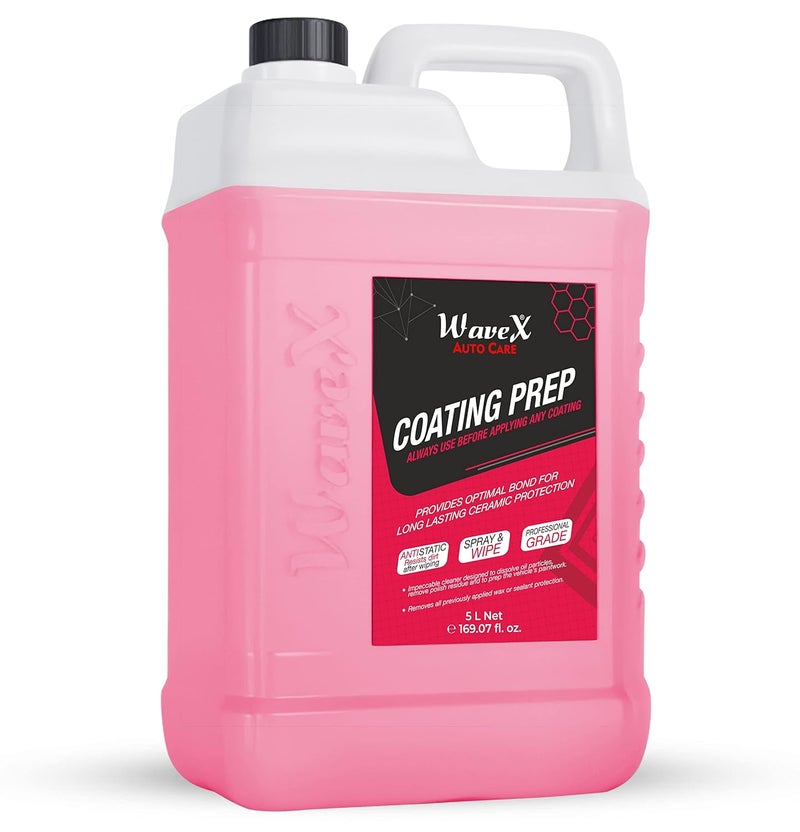 Wavex Pre Ceramic Coating for Car Spray - Coating Prep Pre Treatment Spray 5L | Always use Before Application of Ceramic Coating for car | Isopropyl Alcohol Based Formulation - Image 1