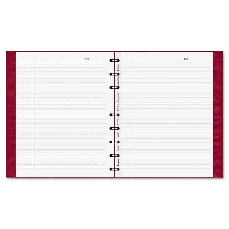 Blueline MiracleBind Notebook, Red, Lizard-Like, Hard Cover, 9.25" x 7.25", 150 Pages (AF9150.83)