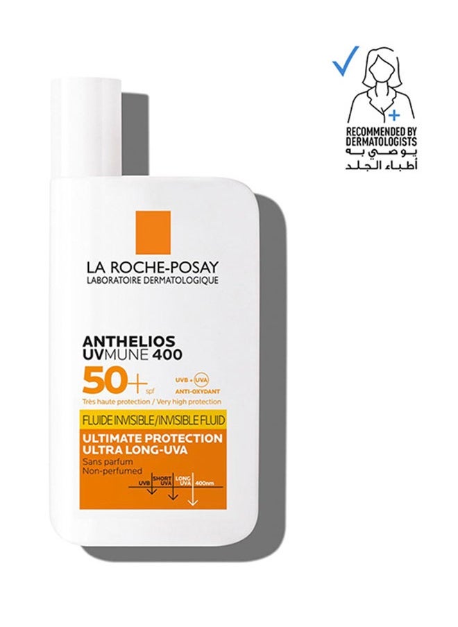 Anthelios UVMune400 50+Invisible Fluid 50ml + Cicaplast Baume B5+ Ultra Reparing Soothing Balm 40Ml