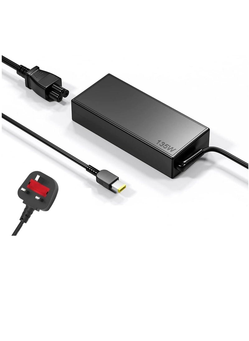Generic - 135W 20V 6.75A Laptop Charger Compatible For Lenovo ThinkPad X1 Extreme 135W AC Adapter Slim Tip 4X20E50558, Lenovo/Ideapad Gaming L340 3-15 135W, and With Power Supply Cord. - Image 1
