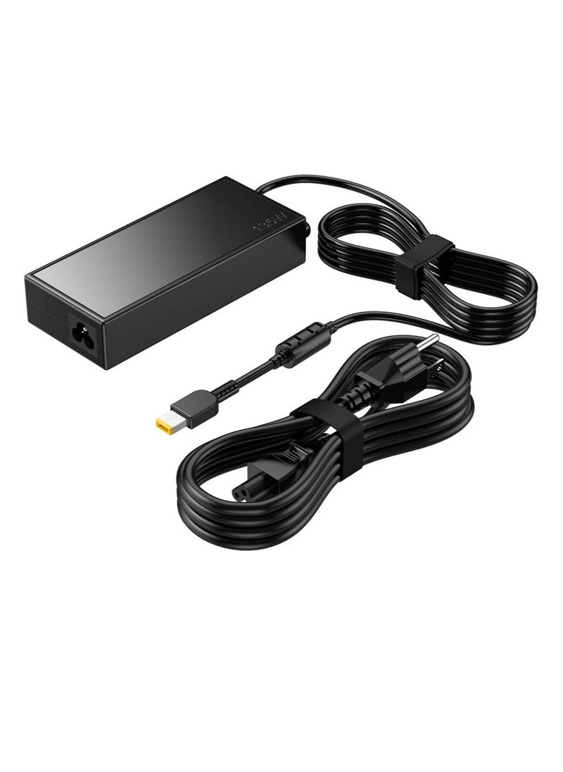 Generic - 135W 20V 6.75A Laptop Charger Compatible For Lenovo ThinkPad X1 Extreme 135W AC Adapter Slim Tip 4X20E50558, Lenovo/Ideapad Gaming L340 3-15 135W, and With Power Supply Cord. - Image 1
