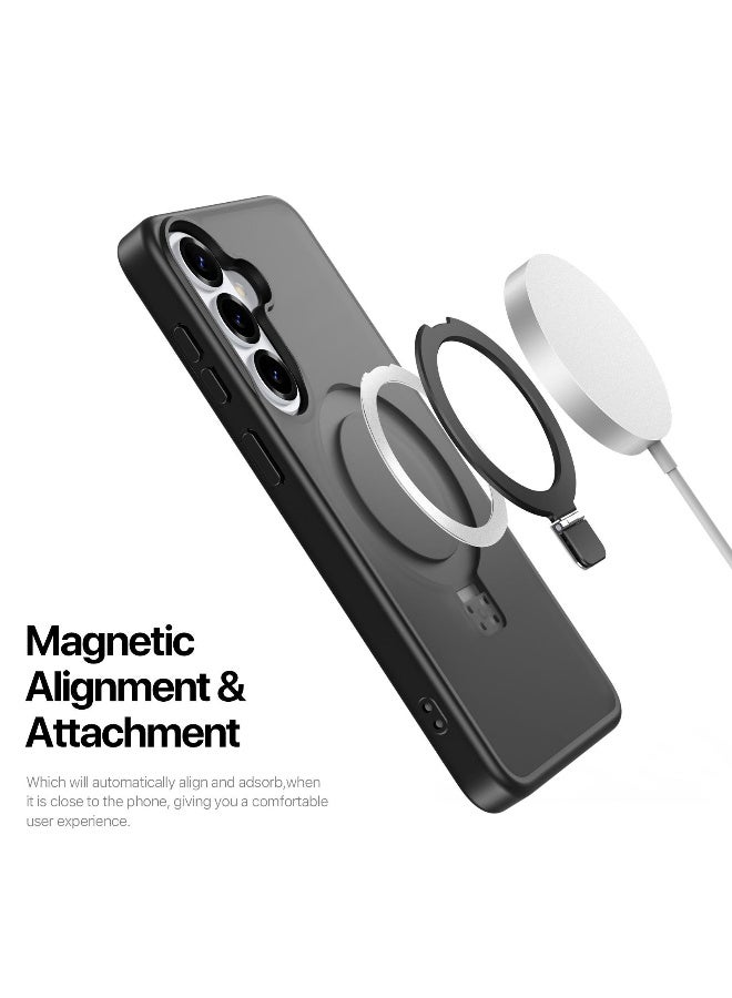 DUX DUCIS Yind Series MagSafe TPU Hybrid PC Phone Case with Stand For Samsung Galaxy S26 5G (Black) - Image 5