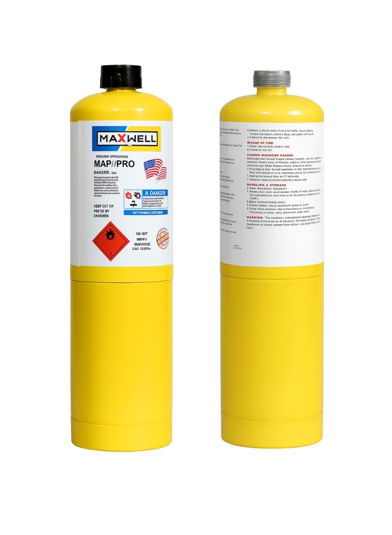 MAXWELL Map Gas Pro MAXWELL- High-Performance MAPP Gas for Welding Brazing and Soldering Cylinder 400g - Image 4