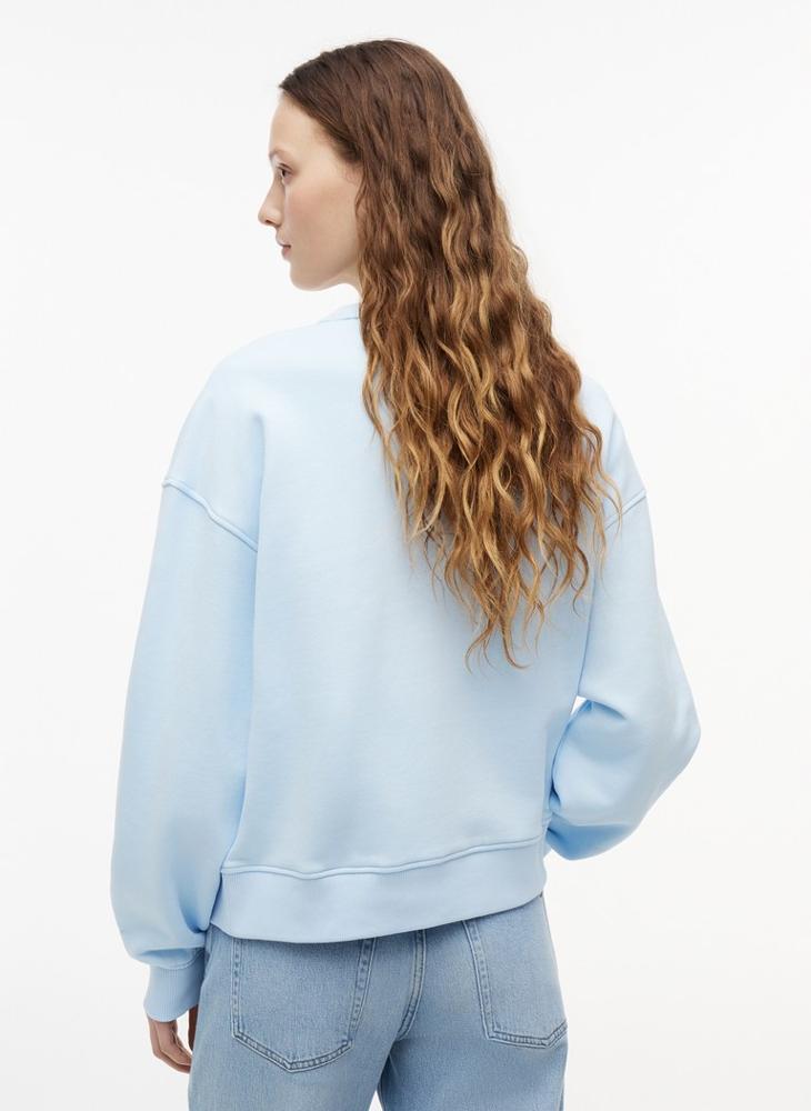 TOMMY JEANS Tommy Badge Boxy Fleece Sweatshirt - Image 2