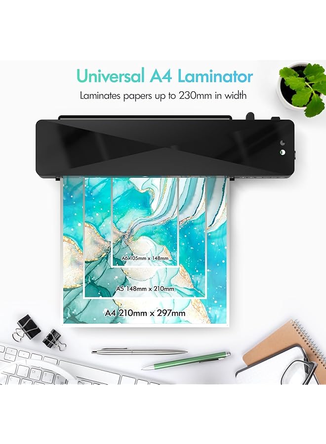 erorex Laminator Laminator Machine With Hot And Cold Settings 4 In 1 A4 Laminator With 15 A4 A5 A6 Laminating Pouches Corner Rounder 9 Inches Personal Laminator For Home Office School Supplies  - Image 4