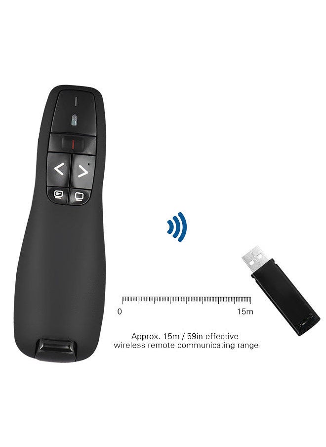 Generic - 2.4GHz Wireless USB Powerpoint Presentation PPT Flip Pen Pointer Clicker Presenter with Built-in Reciver Red Light Remote Control for Teacher Lecturer Professor Scholar - Image 1
