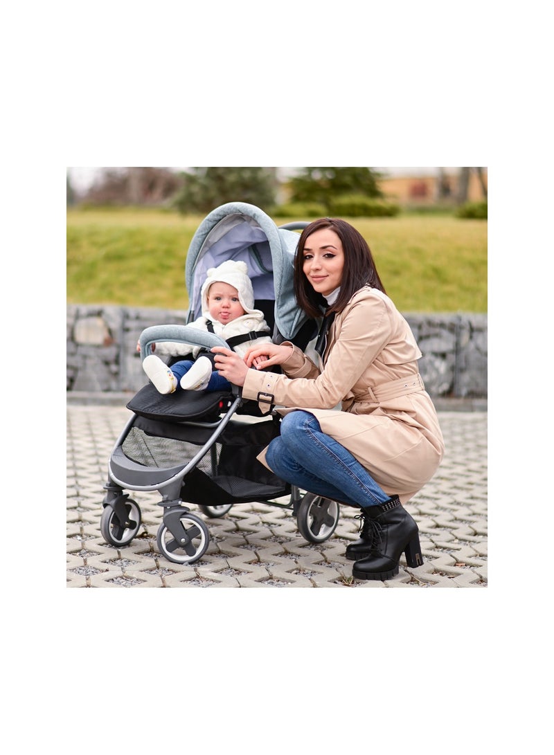 لوريلي عربة أطفال مارتينا + غطاء للقدمين، رمادي فاتح - Image 5