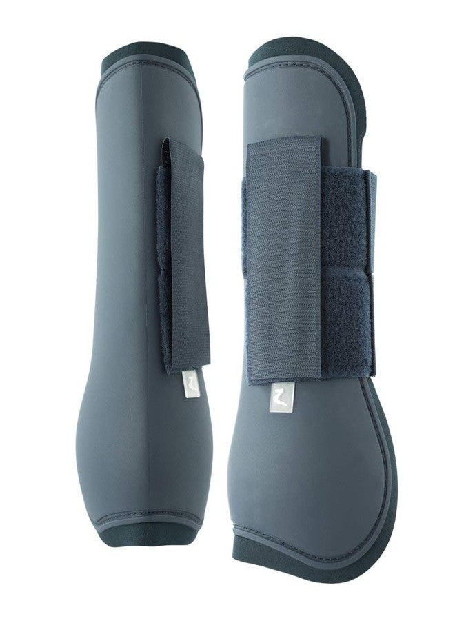 HORZE Chicago Protective Horse Tendon Boots - Lightweight Open Front Boots for Jumping, Trail Riding, and Turnout (Pair) - Chocolate Brown - Pony - Image 3