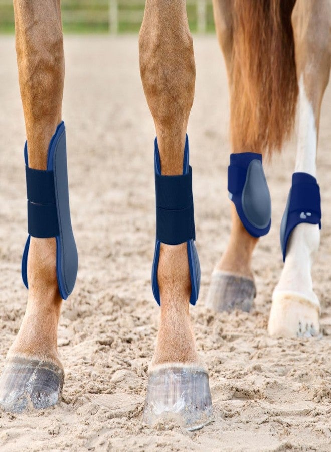 HORZE Chicago Protective Horse Tendon Boots - Lightweight Open Front Boots for Jumping, Trail Riding, and Turnout (Pair) - Chocolate Brown - Pony - Image 5