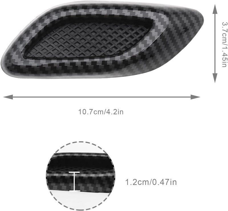 Create idea 1 Pair Air Flow Intake Cover Universal Car Decorative Air Flow Intake Scoop Bonnet Side Fender Vent Hood Vent Grille Trim Cover Carbon Fiber Style Sticker - Image 4