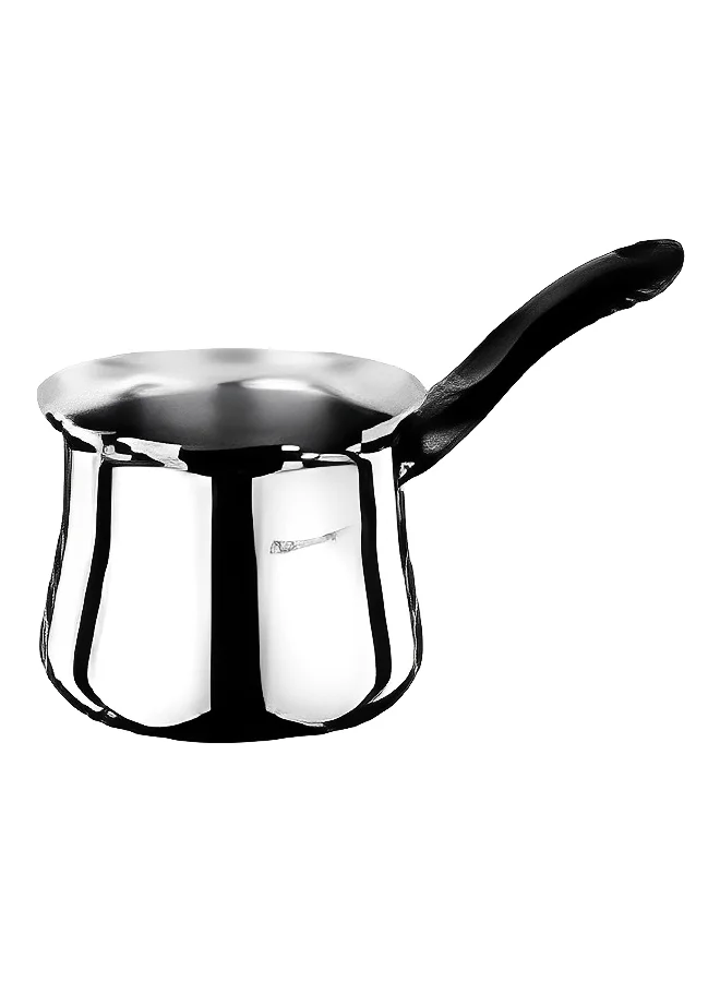 PARFAIT Premium Stainless Steel Coffee Pot with Heat Resistant Handle Silver and Black 350 ml