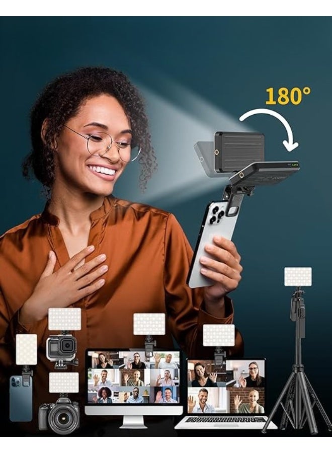 Portable Selfie Light with 120 LEDs – Rechargeable Video Lamp, 3000mAh Battery, 3 Lighting Modes, Tripod & Clip-On - Image 3