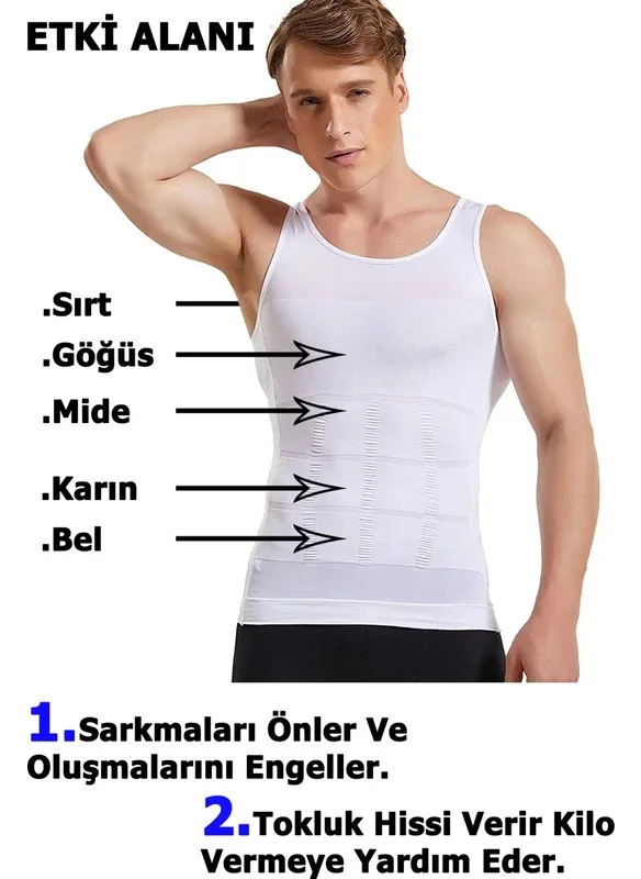 Fiolin Men's Corset Undershirt That Slims Two Sizes