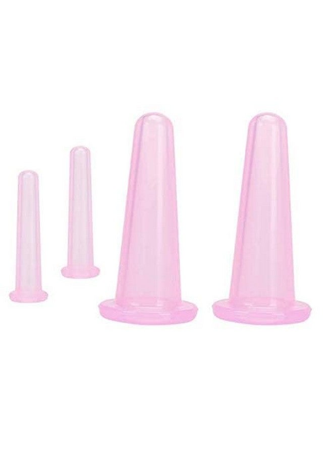 LASSUM مجموعة علاج الوجه بالكؤوس - 4 قطع أكواب سيليكون فراغ مضادة للسيلوليت لتدليك الوجه والعين (2 صغير + 2 كبير) - Image 3