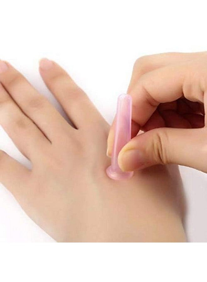 LASSUM مجموعة علاج الوجه بالكؤوس - 4 قطع أكواب سيليكون فراغ مضادة للسيلوليت لتدليك الوجه والعين (2 صغير + 2 كبير) - Image 5