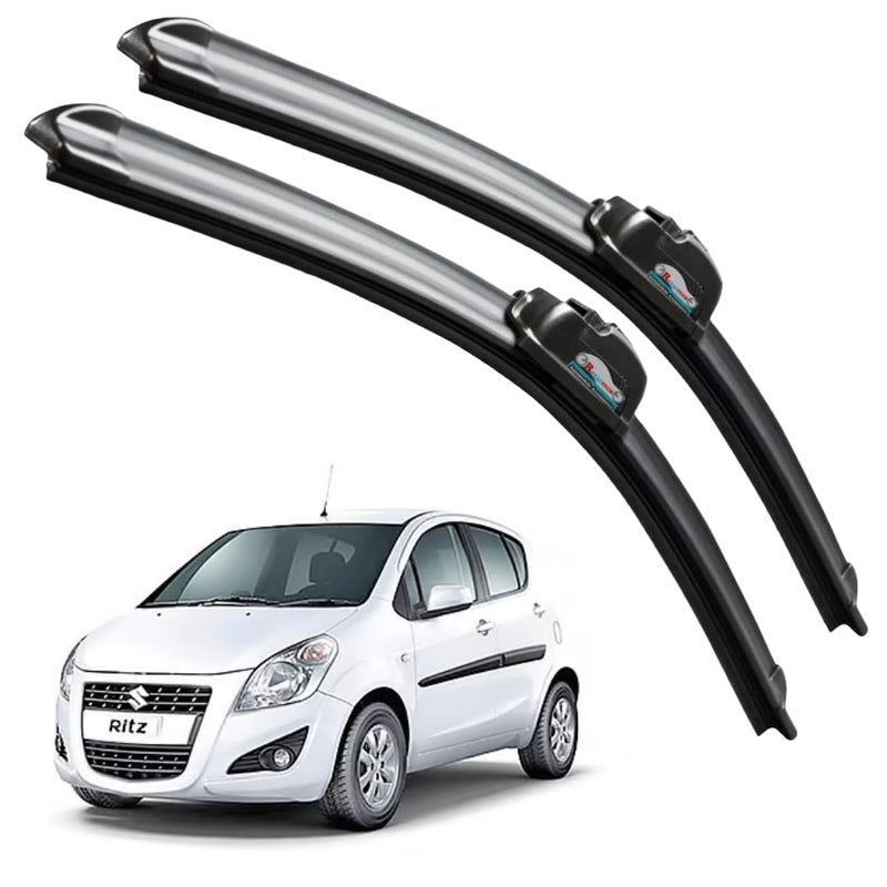 ROYALTECH Frameless Rubber Car Wiper Blades Set of 2 Compatible with (Ritz (2011-2017) (D-22,P-16)) - Image 1