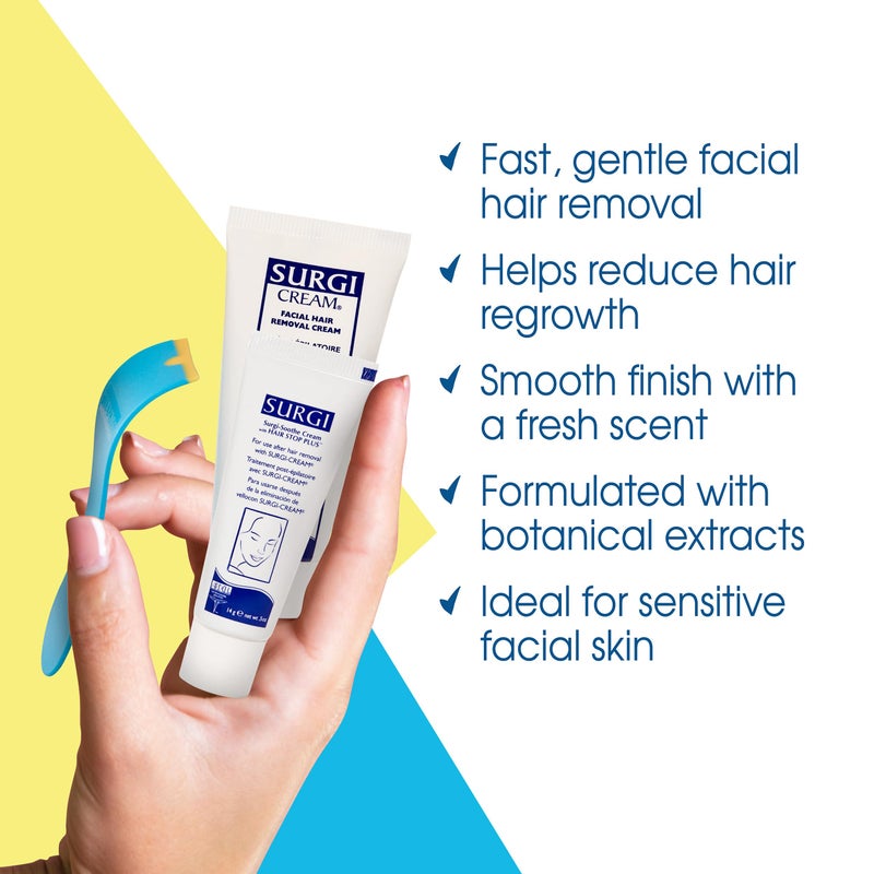Surgiwax Facial Hair Removal Cream for Women â€“ Depilatory Cream for Face, Neck, & Sensitive Skin, Professional Hair Remover, 1 oz - Image 4