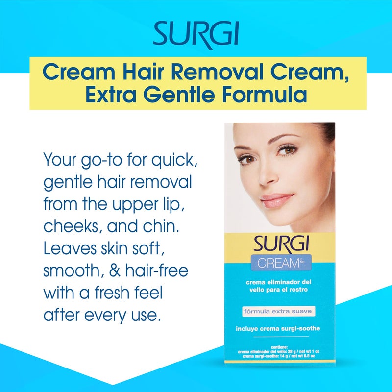 Surgiwax Facial Hair Removal Cream for Women â€“ Depilatory Cream for Face, Neck, & Sensitive Skin, Professional Hair Remover, 1 oz - Image 3