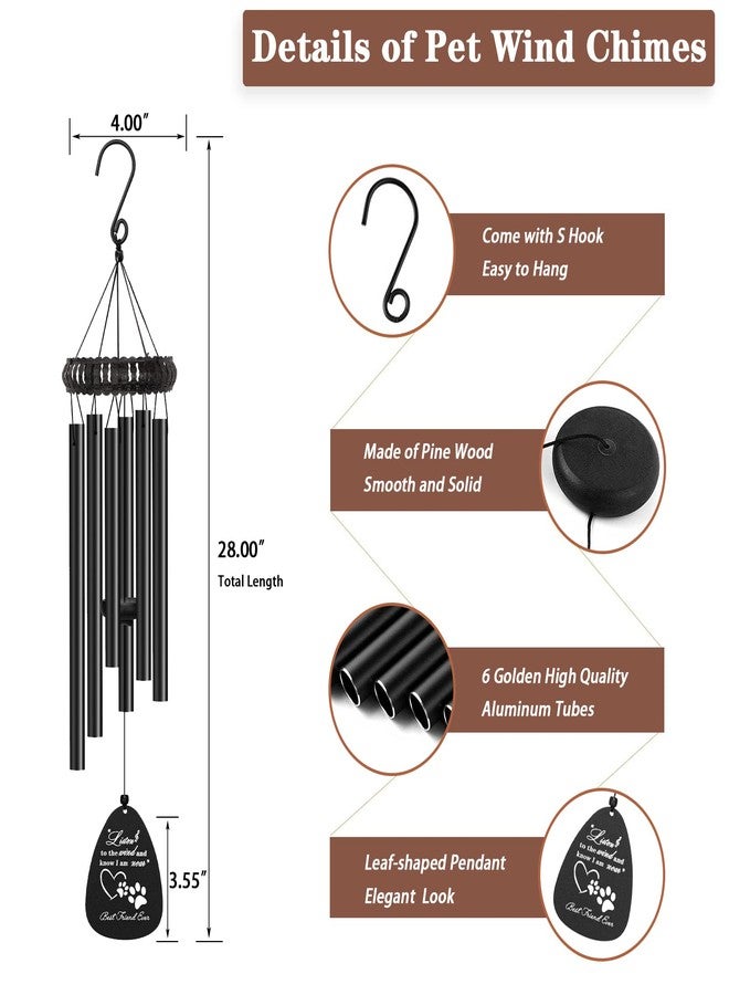VENBEEL 28" Pet Sympathy Wind Chimes, Dog Memorial Gifts for Loss of Dog, Loss of Pet Passing Away Bereavement Remembrance Gift - Image 5