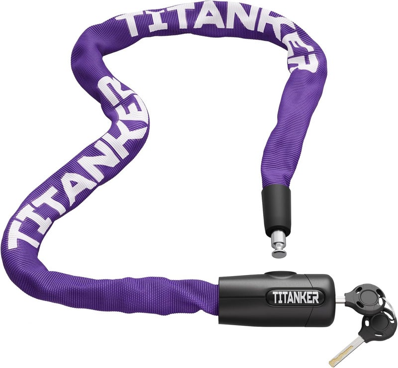 Titanker Bike Chain Lock with Keys, 3.3 Feet Security Heavy Duty Anti-Theft Bicycle Chain Locks for Bike, Motorcycle, Bicycle, Door, Gate, Fence, Grill (6mm, 8mm, 10mm Thick Chain) - Image 1