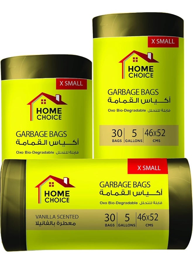 HOME CHOICE 5 Gallons Scented-VANILLA, Pack of 30 Scented Trash Bags, Bio-degradable Garbage Bags Roll, Size 46*52 cm, Bin Liners  - Image 3
