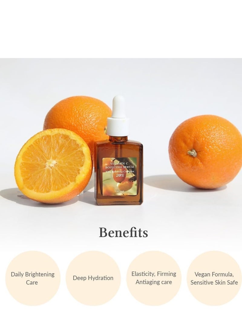 Generic - Vitamin C Boosting Serum for Face, Anti Aging and Skin Brightening Serum, 20% Vita Boosting Complex, 8 dIfferenct Hyaluronic Acid, Facial Serum for Dark Spots, Fine Lines, Uneven Skin Tone 30ml - Image 1