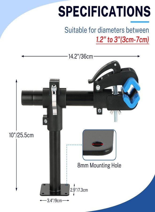 NATGAI Bike Repair Stand, Bench Mount Bike Repair Stand Bicycle Maintenance Rack Workstand, Adjustable Removable Home Bicycle Maintenance Stand for Road Mountain Bikes - Image 2